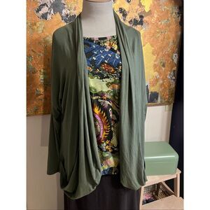 Lucy Open Front Women's Green Enlightening Wrap Size 3X